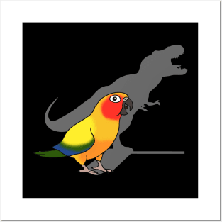 t-rex shadow - sun conure Posters and Art